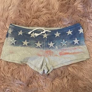 Miss Me American Flag Pajama Shorts